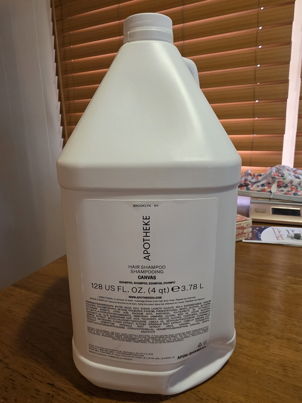 New SEALED Apothke Hair Shampoo CANVAS 1 gallon